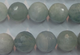 CAQ226 15 inches 14mm faceted round aquamarine beads wholesale