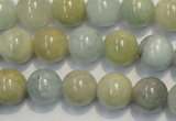 CAQ254 15.5 inches 12mm round aquamarine beads wholesale