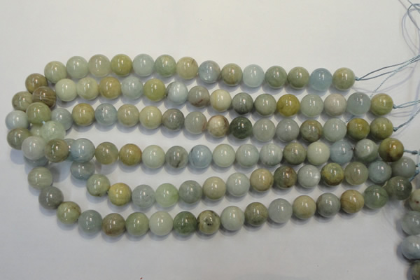 CAQ254 15.5 inches 12mm round aquamarine beads wholesale