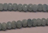 CAQ306 15.5 inches 5*8mm faceted rondelle natural aquamarine beads