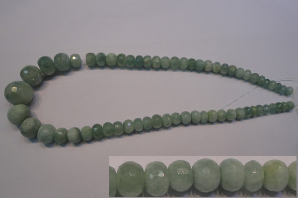 CAQ310 15.5 inches 6*8mm – 15*20mm faceted rondelle aquamarine beads