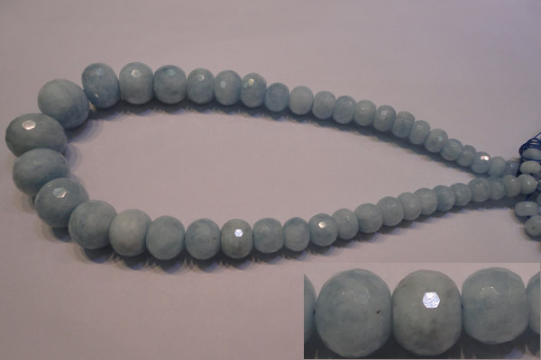 CAQ312 15.5 inches 6*9mm – 18*22mm faceted rondelle aquamarine beads