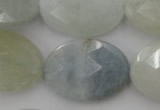 CAQ388 15.5 inches 22*30mm faceted oval natural aquamarine beads