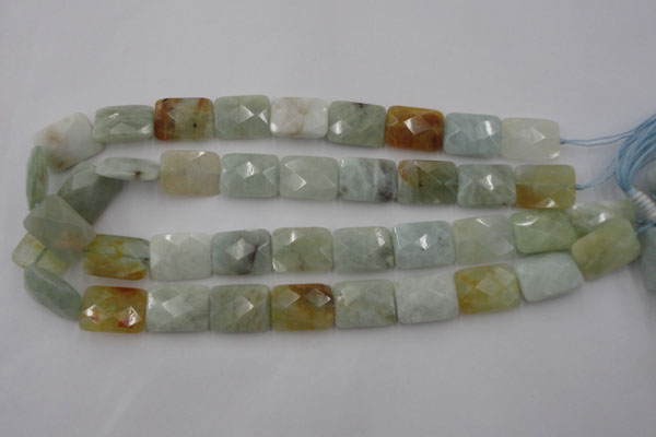 CAQ405 15.5 inches 15*20mm faceted rectangle natural aquamarine beads