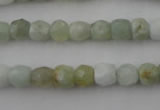 CAQ410 15.5 inches 7*8mm faceted nuggets natural aquamarine beads