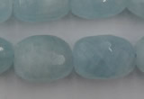 CAQ416 15.5 inches 18*25mm faceted nuggets natural aquamarine beads