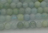 CAQ430 15.5 inches 4mm round natural aquamarine beads wholesale