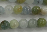 CAQ453 15.5 inches 8mm round aquamarine beads wholesale