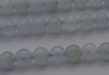 CAQ500 15.5 inches 4mm round natural aquamarine beads