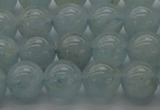 CAQ502 15.5 inches 8mm round natural aquamarine beads