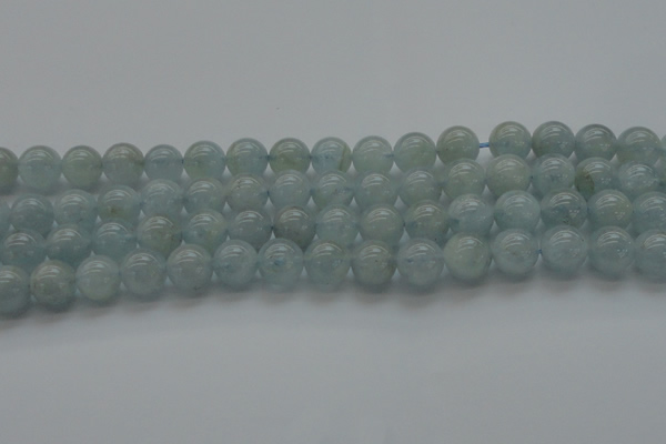 CAQ502 15.5 inches 8mm round natural aquamarine beads