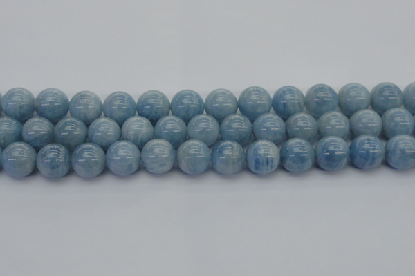 CAQ514 15.5 inches 14mm round A+ grade natural aquamarine beads