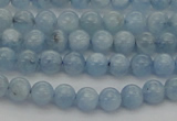 CAQ516 15.5 inches 4mm round AA grade natural aquamarine beads