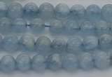 CAQ517 15.5 inches 5mm round AA grade natural aquamarine beads