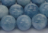 CAQ532 15.5 inches 14mm round AA+ grade natural aquamarine beads