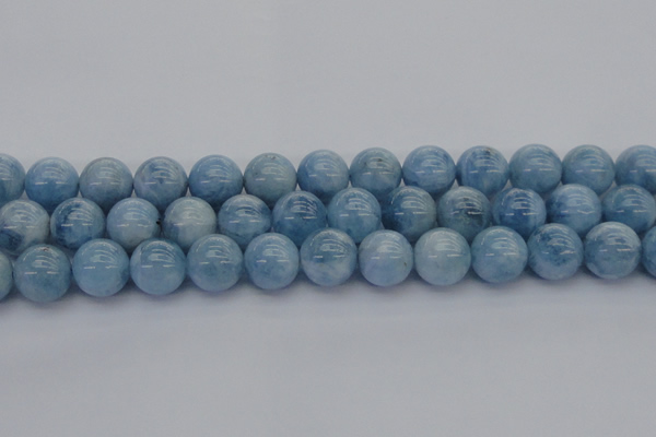 CAQ532 15.5 inches 14mm round AA+ grade natural aquamarine beads