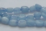 CAQ55 15.5 inches 8*9mm nugget natural aquamarine gemstone beads