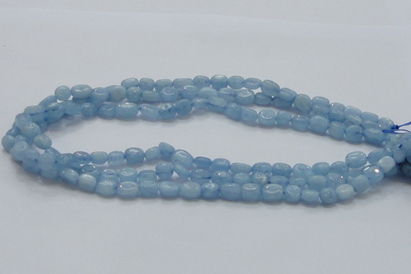 CAQ55 15.5 inches 8*9mm nugget natural aquamarine gemstone beads