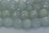 CAQ559 15.5 inches 4mm faceted round natural aquamarine beads