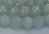 CAQ561 15.5 inches 8mm faceted round natural aquamarine beads