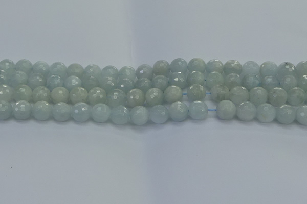 CAQ561 15.5 inches 8mm faceted round natural aquamarine beads