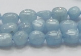 CAQ57 15.5 inches 10*12mm nugget natural aquamarine gemstone beads