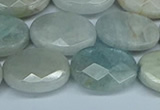 CAQ582 15.5 inches 13*18mm faceted oval aquamarine beads