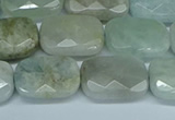 CAQ585 15.5 inches 12*16mm faceted rectangle aquamarine beads