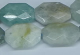 CAQ591 15.5 inches 18*25mm faceted freeform aquamarine beads