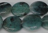 CAQ623 15.5 inches 20mm flat round aquamarine gemstone beads