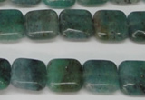 CAQ636 15.5 inches 10*10mm square aquamarine gemstone beads