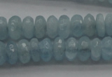 CAQ75 15.5 inches 3*7mm faceted rondelle A grade aquamarine beads