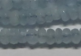 CAQ760 15.5 inches 4*6mm faceted rondelle aquamarine beads