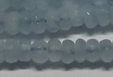 CAQ762 15.5 inches 6*10mm faceted rondelle aquamarine beads