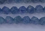 CAQ771 15.5 inches 6mm faceted nuggets imitation aquamarine beads