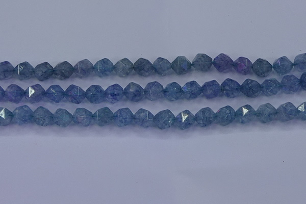 CAQ774 15.5 inches 12mm faceted nuggets imitation aquamarine beads