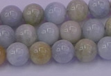 CAQ782 15.5 inches 8mm round natural aquamarine beads