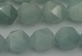 CAQ799 15.5 inches 12mm faceted nuggets aquamarine gemstone beads