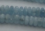 CAQ80 15.5 inches 3*7mm faceted rondelle AA grade aquamarine beads