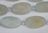 CAQ801 15.5 inches 10*16mm oval aquamarine gemstone beads