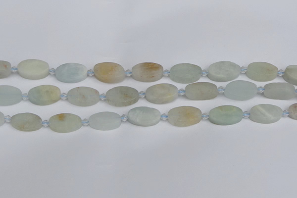 CAQ801 15.5 inches 10*16mm oval aquamarine gemstone beads