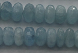 CAQ82 15.5 inches 5*9mm faceted rondelle AA grade aquamarine beads