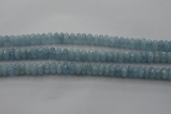 CAQ82 15.5 inches 5*9mm faceted rondelle AA grade aquamarine beads