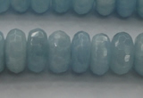 CAQ83 15.5 inches 6*11mm faceted rondelle AA grade aquamarine beads