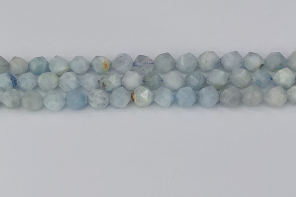 CAQ834 15.5 inches 12mm faceted nuggets aquamarine beads