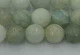 CAQ838 15.5 inches 10mm faceted round aquamarine beads wholesale