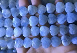 CAQ860 15.5 inches 13*14mm faceted heart aquamarine beads