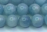 CAQ866 15.5 inches 8mm round aquamarine gemstone beads wholesale