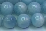 CAQ867 15.5 inches 10mm round aquamarine gemstone beads wholesale