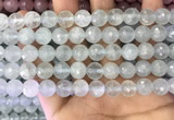 CAQ877 15.5 inches 10mm faceted round aquamarine gemstone beads